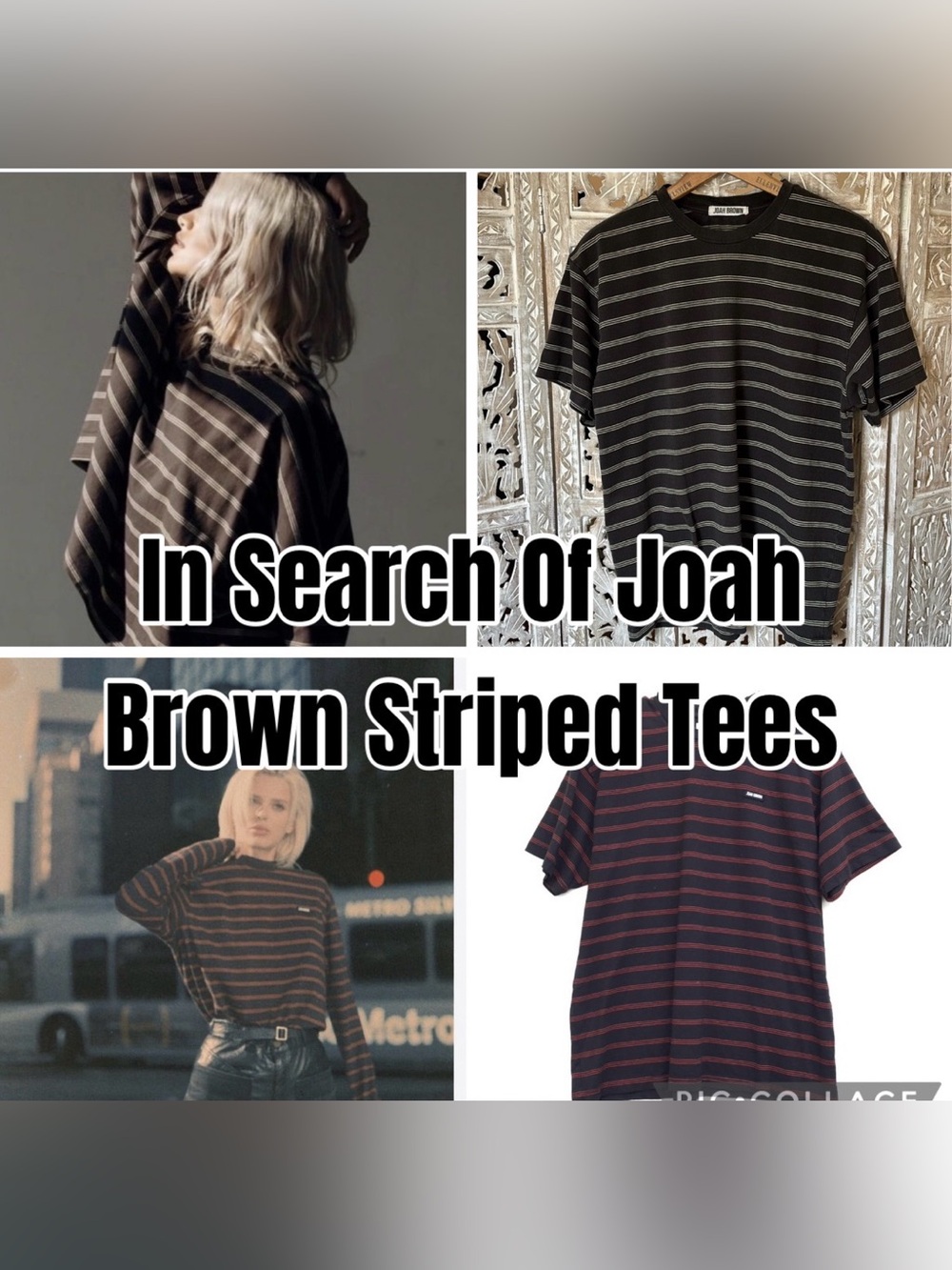 ISO Joah Brown Striped Tees